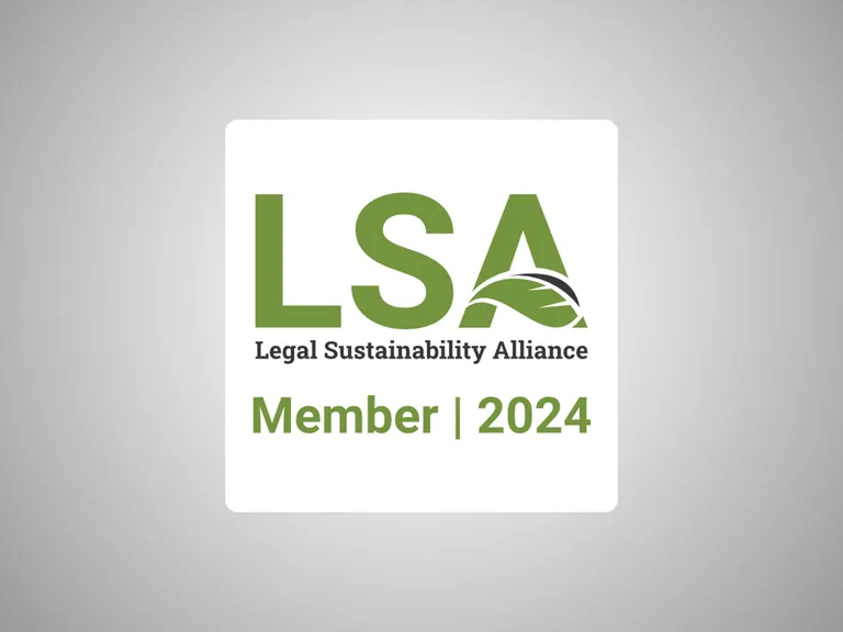 LSA Member 2024 badge featuring a green and black leaf design with the organisation's acronym and full name on a white background.