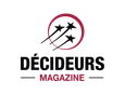 Logo of DéCIDEURS MAGAZINE featuring three shooting stars inside a circle and the magazine name in bold black and red text.