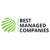Green and black logo featuring a stylised globe with wavy lines and the text "United Kingdom Best Managed Companies" beside it.