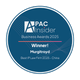 Circular dark blue badge with white text: APAC Insider Business Awards 2025; 'Winner!' Murgitroyd, Best IP Law Firm 2025 - China.
