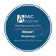 Circular dark blue badge with white text: APAC Insider Business Awards 2025; 'Winner!' Murgitroyd, Best IP Law Firm 2025 - China.