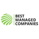 Green and black logo featuring a stylised globe with wavy lines and the text "United Kingdom Best Managed Companies" beside it.