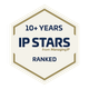 "IP STARS logo with text in dark blue and yellow, featuring a star symbol within the text, set against a plain background."
