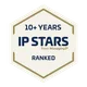 "IP STARS logo with text in dark blue and yellow, featuring a star symbol within the text, set against a plain background."