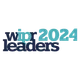 The "WIPR 2024 Leaders" logo features bold text with "WIPR" and "Leaders" in dark blue, and "2024" and a light blue upward arrow forming part of the design.