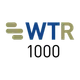 WTR 1000 logo in various shades of blue, gold, and black, with a geometric design and text on a transparent background.