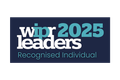 WIP Leaders 2025 Recognised Individual logo with text on a dark background and a mix of blue and white colours.