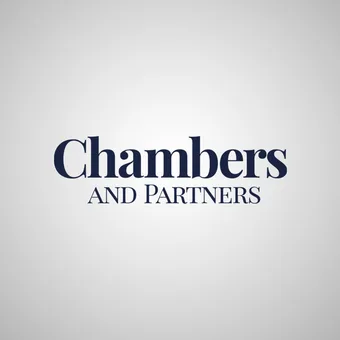 "Chambers and Partners logo in dark text against a light grey background."