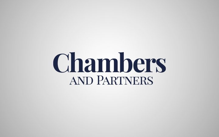"Chambers and Partners logo in dark text against a light grey background."