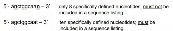 Close-up of DNA sequences showing nucleotide labels and specific sequence details.