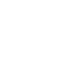 An outline of a person with a speech bubble overhead indicating communication or conversation.